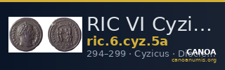 RIC VI Cyzicus 5a — CANOA