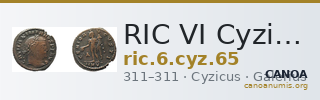 RIC VI Cyzicus 65 — CANOA