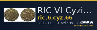 RIC VI Cyzicus 66 — CANOA
