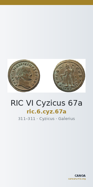 RIC VI Cyzicus 67a — CANOA