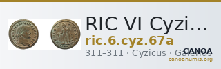 RIC VI Cyzicus 67a — CANOA