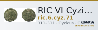 RIC VI Cyzicus 71 — CANOA