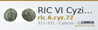 RIC VI Cyzicus 72 — CANOA