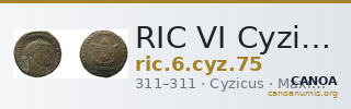 RIC VI Cyzicus 75 — CANOA