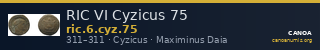 RIC VI Cyzicus 75 — CANOA