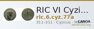 RIC VI Cyzicus 77a — CANOA