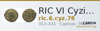 RIC VI Cyzicus 78 — CANOA