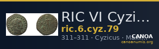RIC VI Cyzicus 79 — CANOA