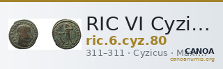 RIC VI Cyzicus 80 — CANOA