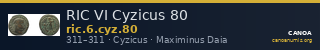 RIC VI Cyzicus 80 — CANOA