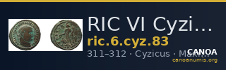 RIC VI Cyzicus 83 — CANOA