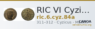 RIC VI Cyzicus 84a — CANOA