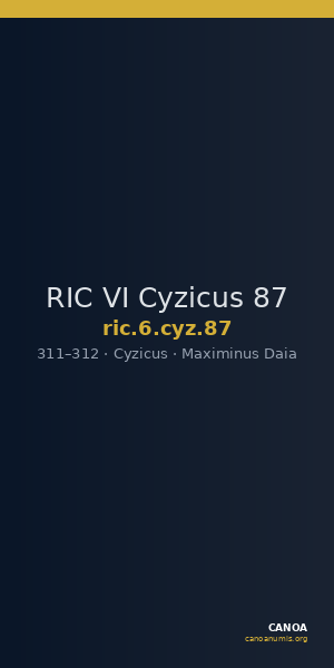 RIC VI Cyzicus 87 — CANOA