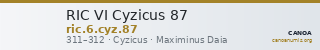 RIC VI Cyzicus 87 — CANOA