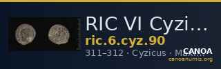 RIC VI Cyzicus 90 — CANOA