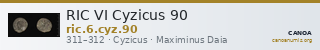 RIC VI Cyzicus 90 — CANOA