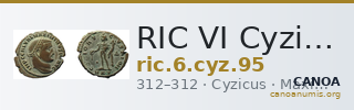 RIC VI Cyzicus 95 — CANOA