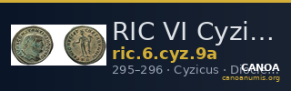RIC VI Cyzicus 9a — CANOA