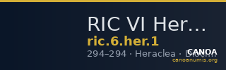 RIC VI Heraclea 1 — CANOA