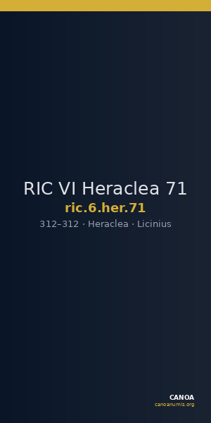 RIC VI Heraclea 71 — CANOA