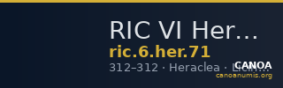 RIC VI Heraclea 71 — CANOA