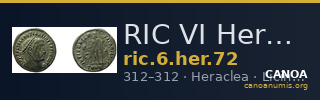RIC VI Heraclea 72 — CANOA