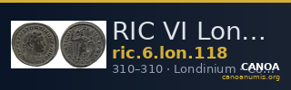 RIC VI Londinium 118 — CANOA