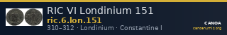 RIC VI Londinium 151 — CANOA