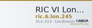 RIC VI Londinium 245 — CANOA