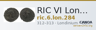 RIC VI Londinium 284 — CANOA