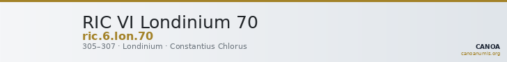 RIC VI Londinium 70 — CANOA