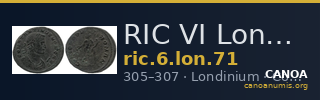 RIC VI Londinium 71 — CANOA
