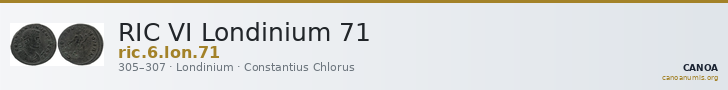 RIC VI Londinium 71 — CANOA