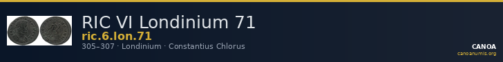 RIC VI Londinium 71 — CANOA