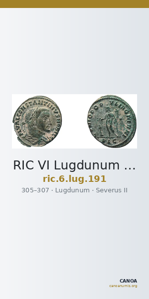 RIC VI Lugdunum 191 — CANOA