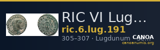 RIC VI Lugdunum 191 — CANOA