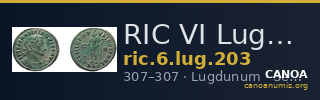 RIC VI Lugdunum 203 — CANOA