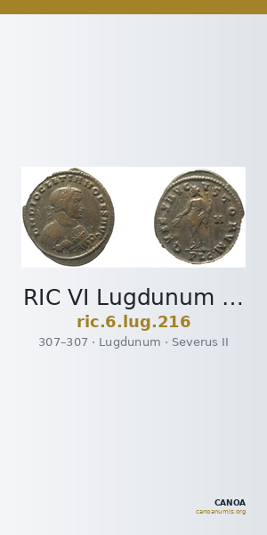 RIC VI Lugdunum 216 — CANOA