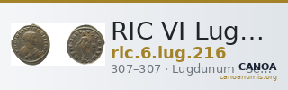 RIC VI Lugdunum 216 — CANOA