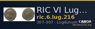 RIC VI Lugdunum 216 — CANOA