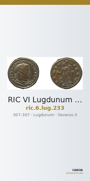 RIC VI Lugdunum 233 — CANOA