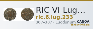 RIC VI Lugdunum 233 — CANOA