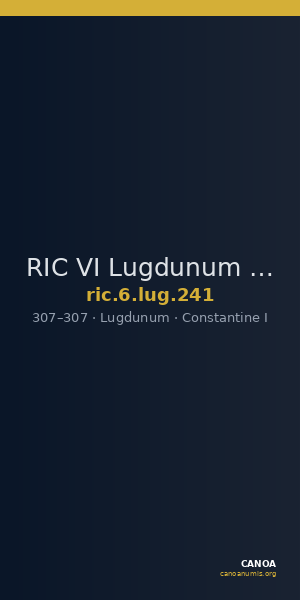 RIC VI Lugdunum 241 — CANOA