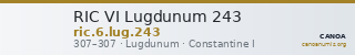 RIC VI Lugdunum 243 — CANOA