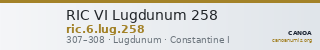 RIC VI Lugdunum 258 — CANOA