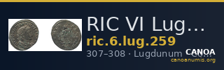 RIC VI Lugdunum 259 — CANOA