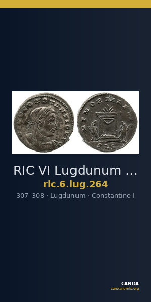 RIC VI Lugdunum 264 — CANOA