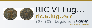 RIC VI Lugdunum 267 — CANOA