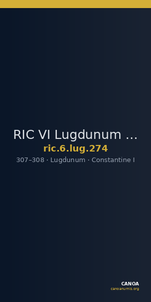 RIC VI Lugdunum 274 — CANOA