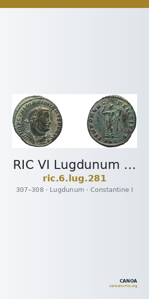 RIC VI Lugdunum 281 — CANOA